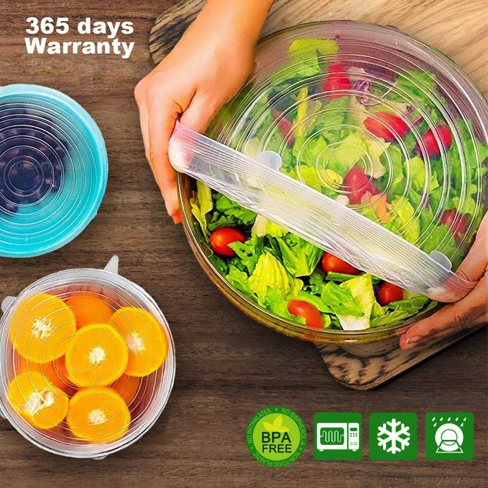 Reusable Silicone Stretch Lids -Eco-Friendly Food Covers.