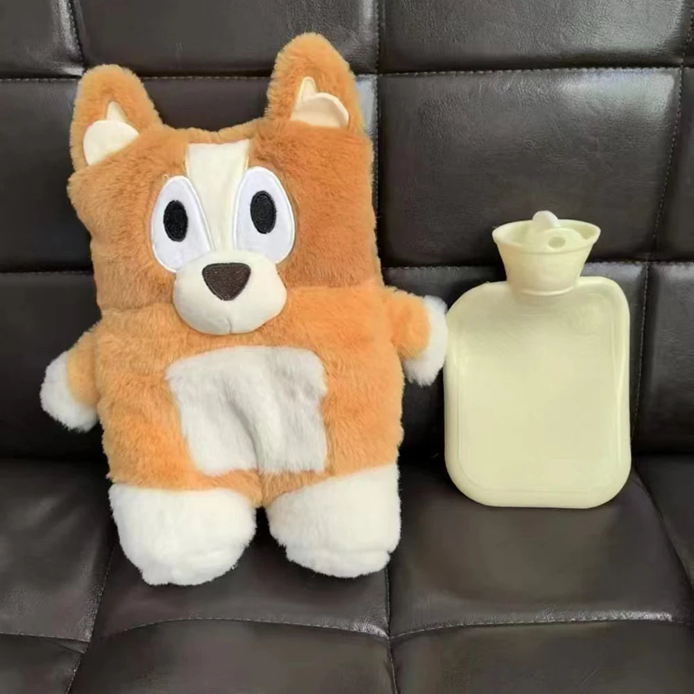 Anime Kawaii Bluey Bingo Heeler Plush Hand Warm Bottle Hot Water Bottles Winter Portable Warm Hand Bag Toys Christmas Gift