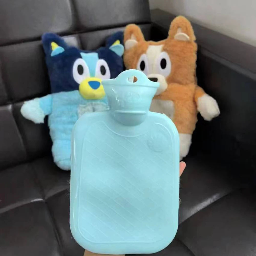 Anime Kawaii Bluey Bingo Heeler Plush Hand Warm Bottle Hot Water Bottles Winter Portable Warm Hand Bag Toys Christmas Gift