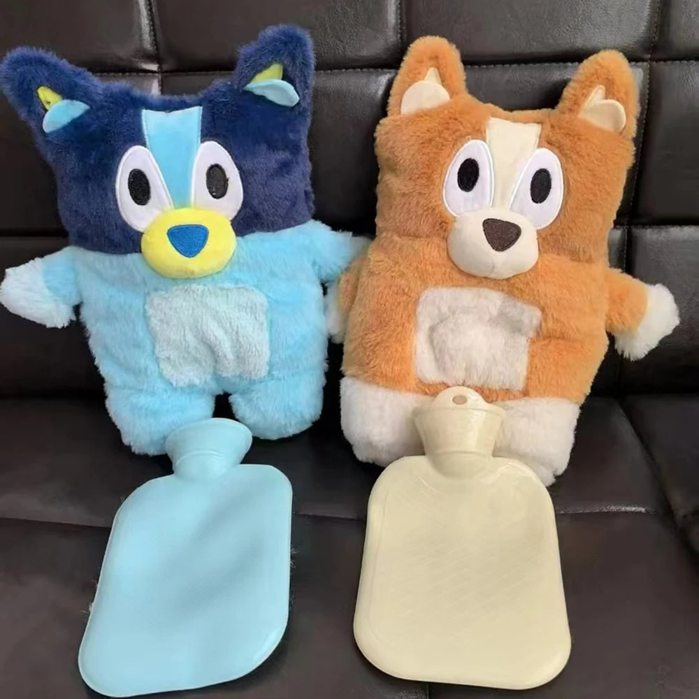 Anime Kawaii Bluey Bingo Heeler Plush Hand Warm Bottle Hot Water Bottles Winter Portable Warm Hand Bag Toys Christmas Gift