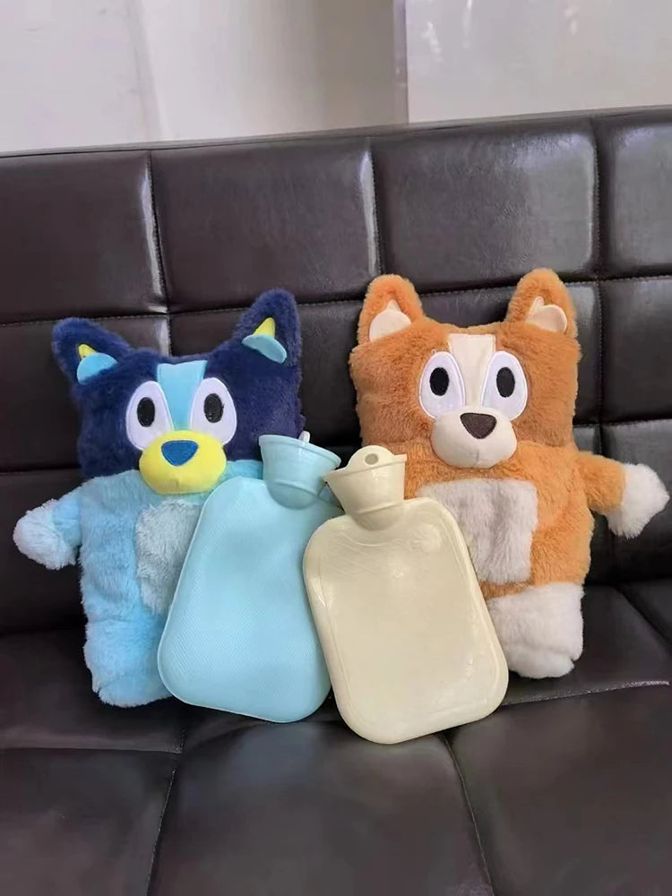 Anime Kawaii Bluey Bingo Heeler Plush Hand Warm Bottle Hot Water Bottles Winter Portable Warm Hand Bag Toys Christmas Gift