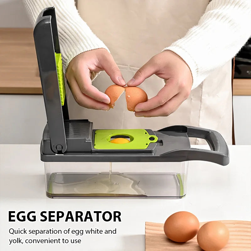 16 in 1 Multifunctional Vegetable Chopper Handle Food Cutter Onion Tomato Carrot Grater Kitchen Tools Vegetable Slicer Dicer Cut