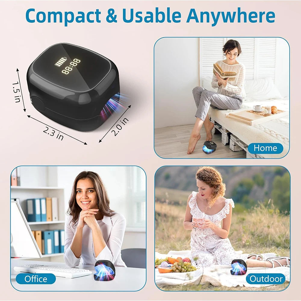 Nail Fungus Treatment LED Laser Device for Cleaning Onychomycosis USB Charge 905nm Infrared Light 470nm Blue Light Nail Salon