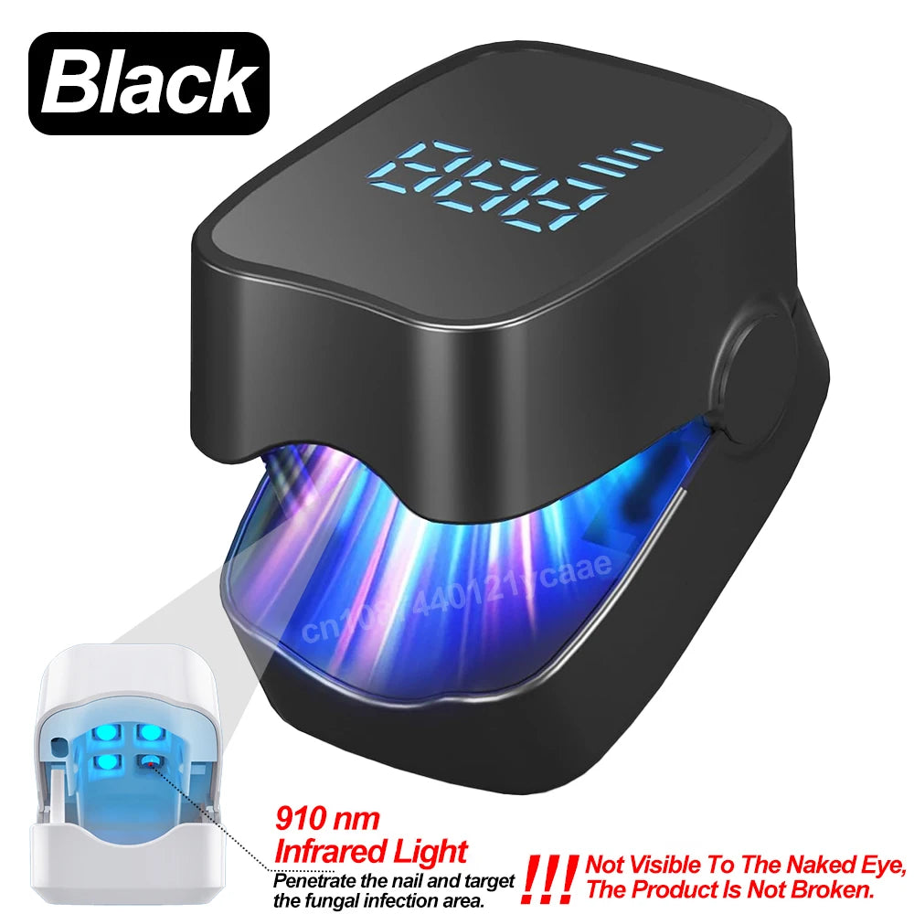 Nail Fungus Treatment LED Laser Device for Cleaning Onychomycosis USB Charge 905nm Infrared Light 470nm Blue Light Nail Salon