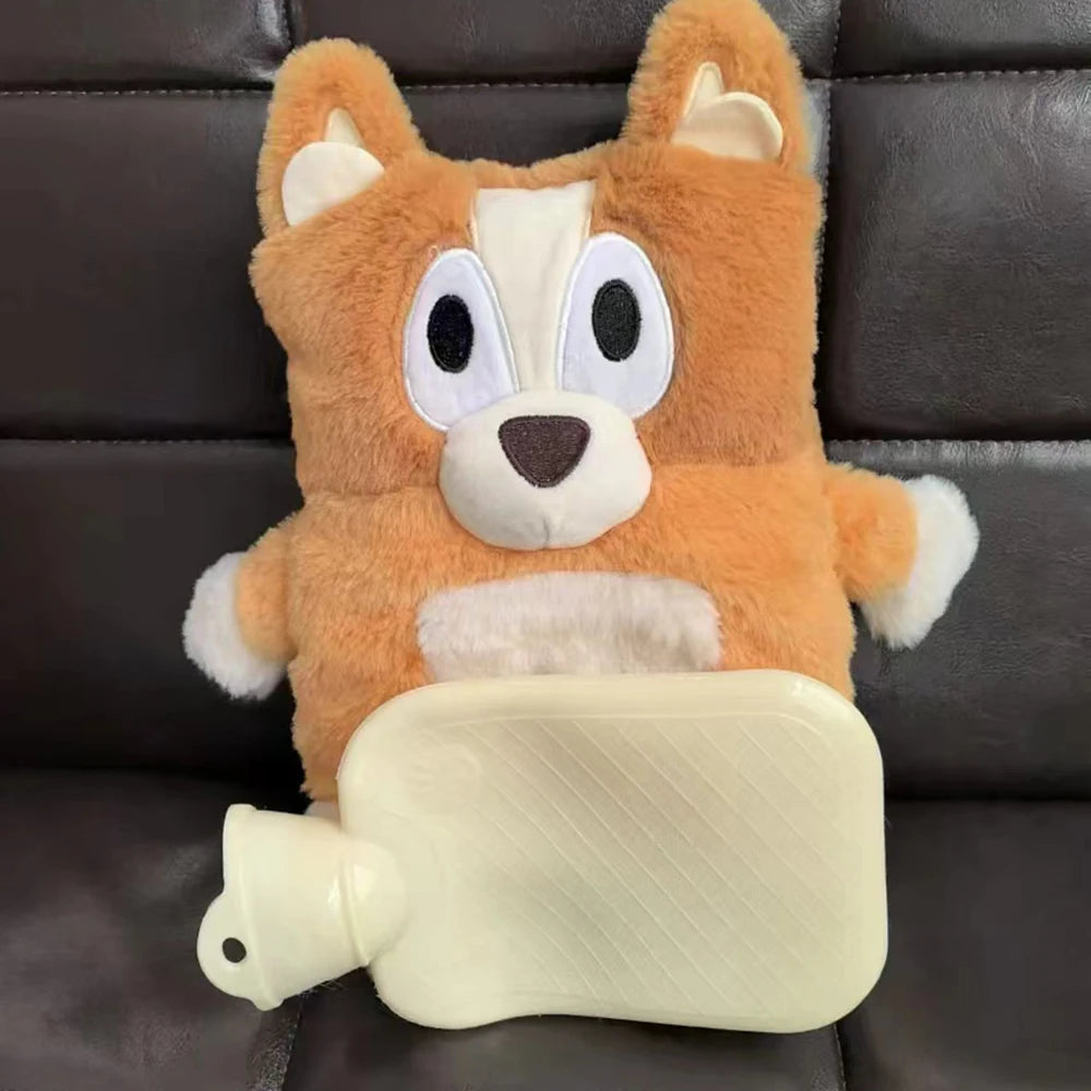 Anime Kawaii Bluey Bingo Heeler Plush Hand Warm Bottle Hot Water Bottles Winter Portable Warm Hand Bag Toys Christmas Gift