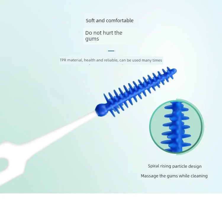 Silicone Toothpick Interdental Brush Stick Tooth Tip Fine Brush Gap Brush Pick Teeth Seam Handy Gadget Cleaning Correction Teeth Orthodontic Toothbrush