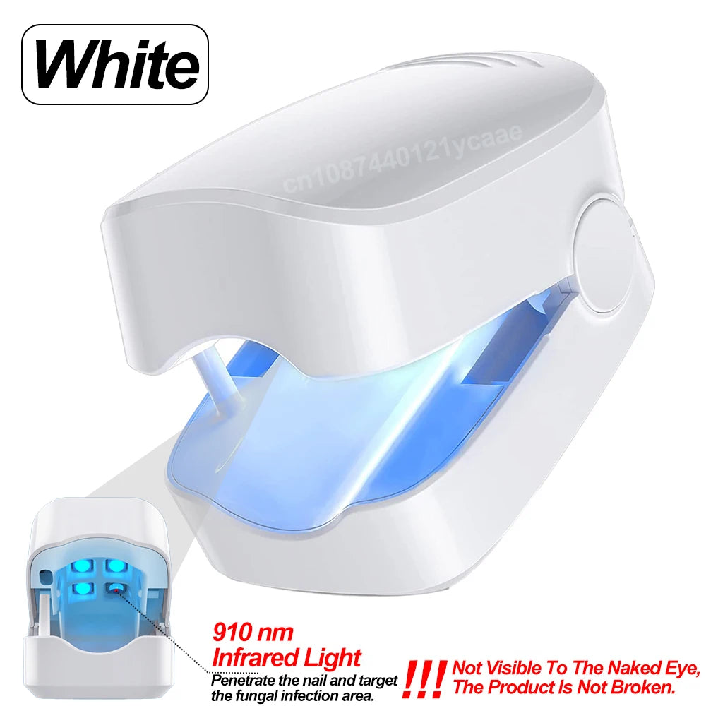 Nail Fungus Treatment LED Laser Device for Cleaning Onychomycosis USB Charge 905nm Infrared Light 470nm Blue Light Nail Salon