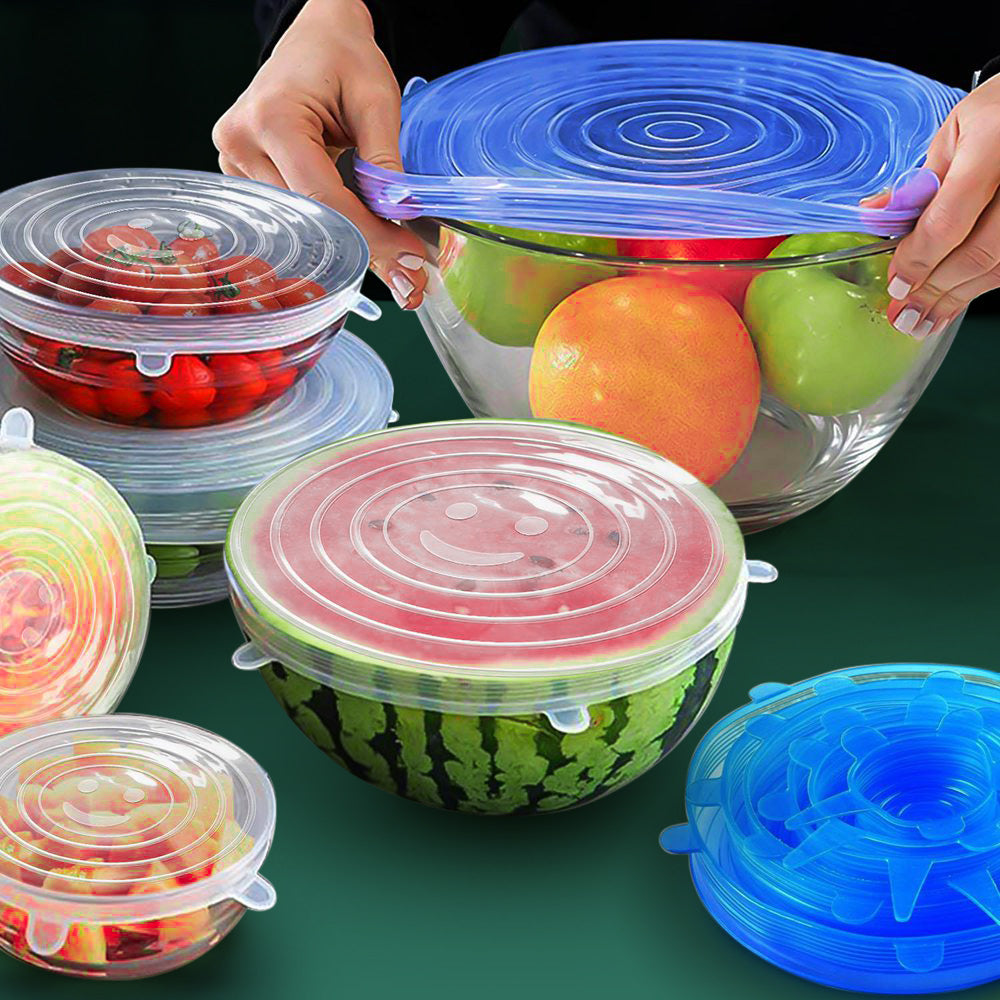 Reusable Silicone Stretch Lids -Eco-Friendly Food Covers.