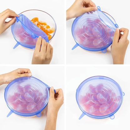 Reusable Silicone Stretch Lids -Eco-Friendly Food Covers.