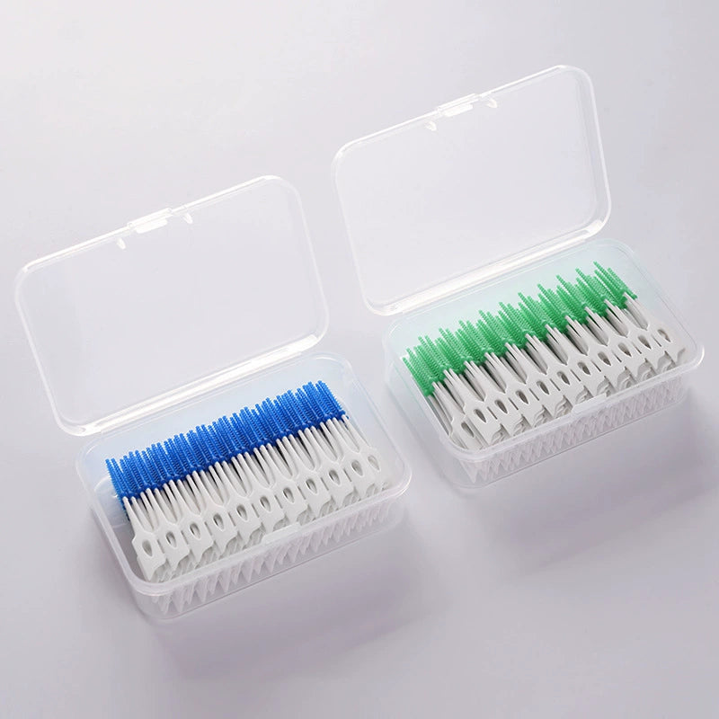 Silicone Toothpick Interdental Brush Stick Tooth Tip Fine Brush Gap Brush Pick Teeth Seam Handy Gadget Cleaning Correction Teeth Orthodontic Toothbrush