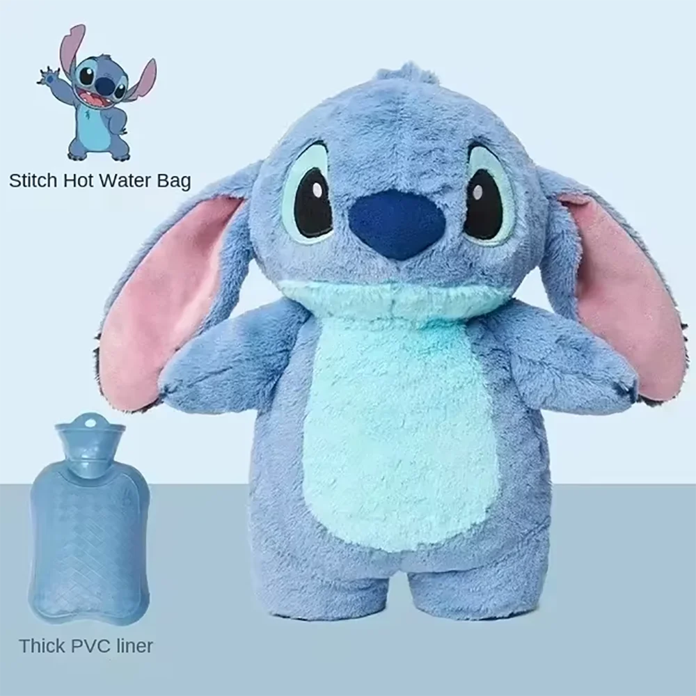 Stitch Angel doll plush Hot water Bottle hand Warmer Cute plush water bottle hand warmer