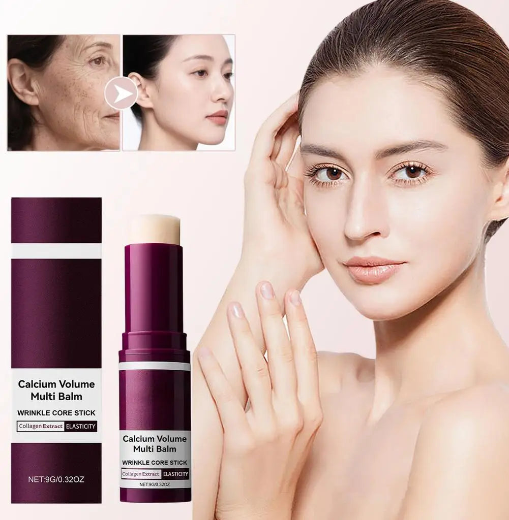 Calcium Volume Multi Balm Hydrating Anti Aging Fade Fine Lines Firming Skin Brightening Nourishing Collagen Moisturing Stick