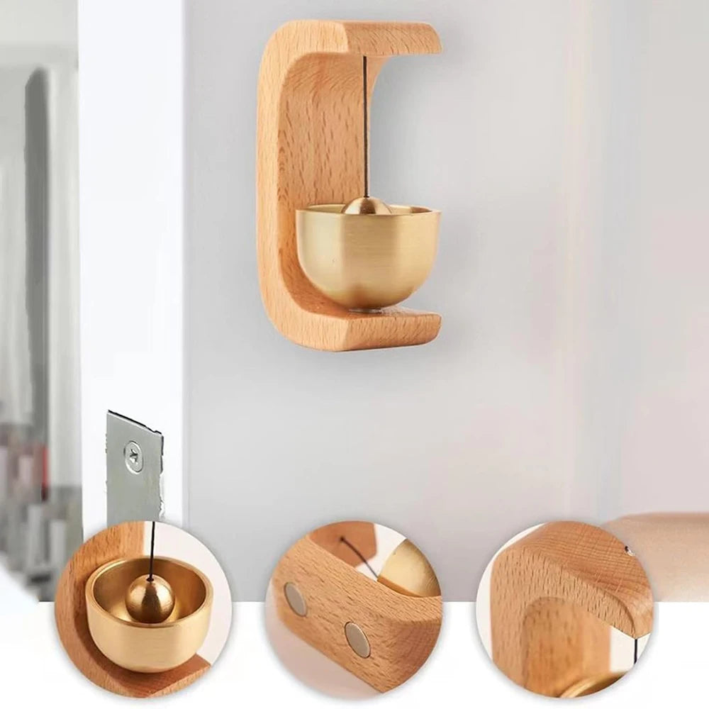 Shopkeepers Bell for Door Opening Doorbell Wind Chime Gift Home Garden Windchime Wood Hanging Bells Entry Alert Chime Decor