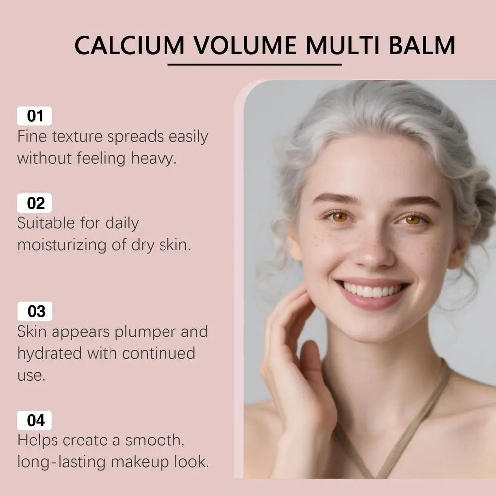 Calcium Volume Multi Balm Hydrating Anti Aging Fade Fine Lines Firming Skin Brightening Nourishing Collagen Moisturing Stick