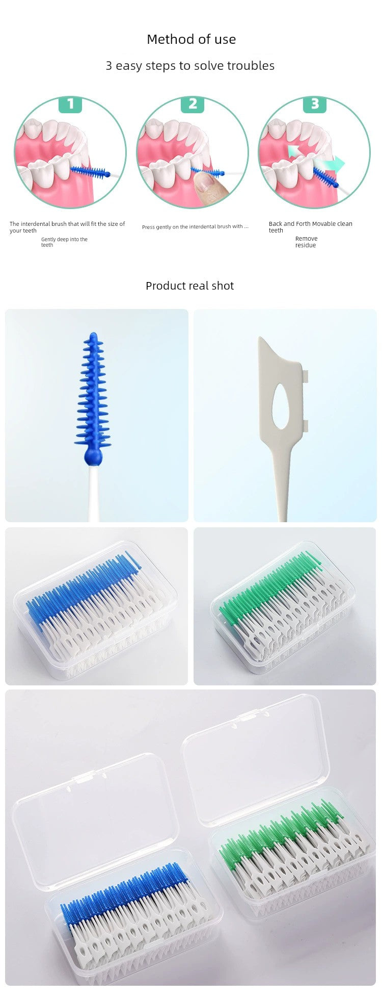 Silicone Toothpick Interdental Brush Stick Tooth Tip Fine Brush Gap Brush Pick Teeth Seam Handy Gadget Cleaning Correction Teeth Orthodontic Toothbrush