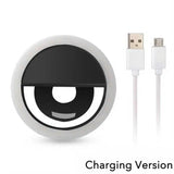 USB Charge Led Selfie Ring Light Mobile Phone Lens Lamp Adjustable Live Brightness Portable Rechargeable Selfie Fill Ring Light