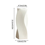 White Plastic Vase Dry Flower Arrangement Vase Hydroponic Bottle Irregular Aesthetic Vases Pots for Living Room Decor Craft