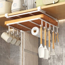 Installation-free under-cabinet rack made of stainless steel for utensils/paper towels Large capacity kitchen storage