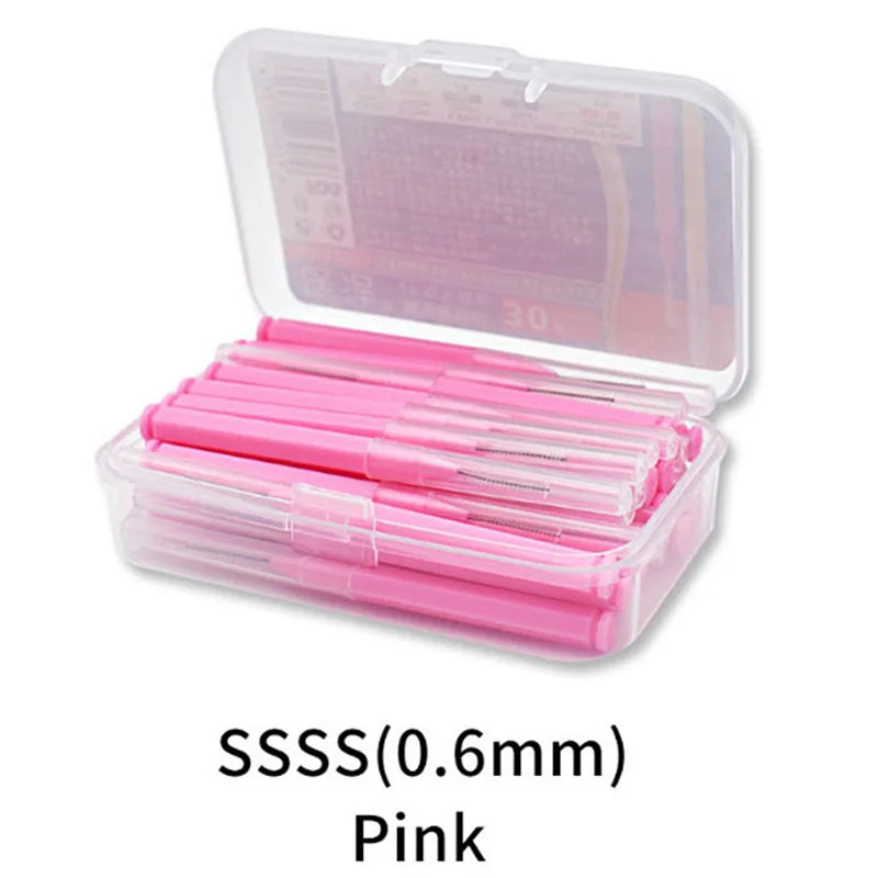 30pcs Premium Dental Picks Kit - Portable Interdental Brushes & Flossing Sticks for Effective Tooth Cleaning, Oral Care,