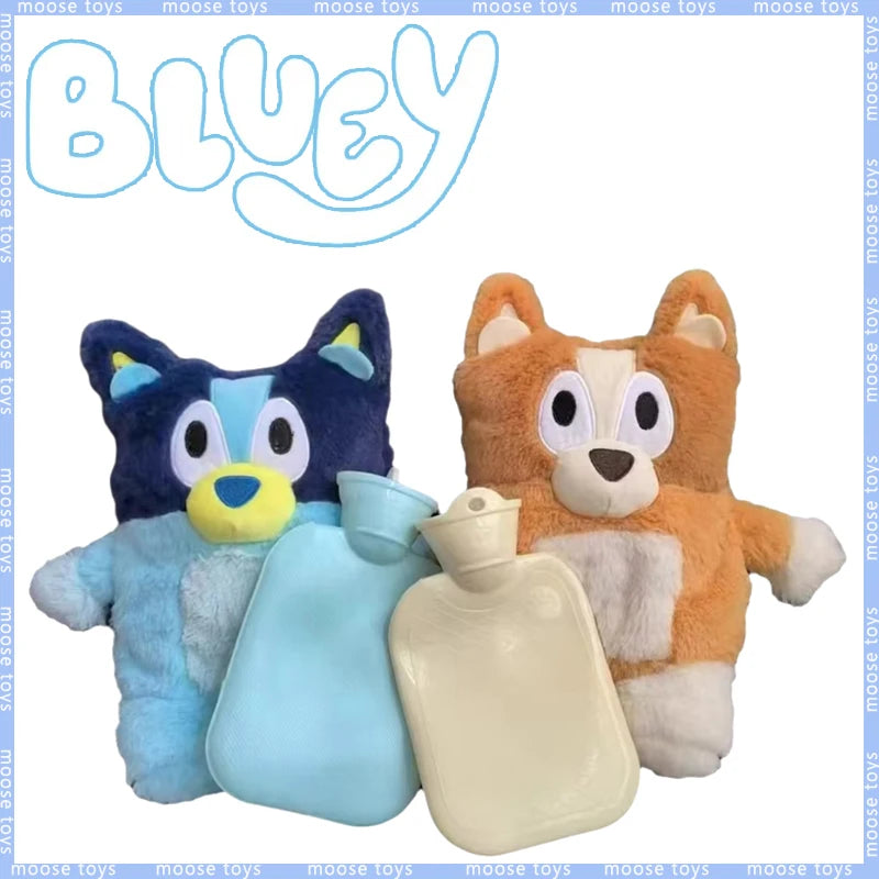 Anime Kawaii Bluey Bingo Heeler Plush Hand Warm Bottle Hot Water Bottles Winter Portable Warm Hand Bag Toys Christmas Gift