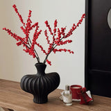 1pc Water Cultivation Imitation Ceramic Plastic Vase Home Living Room Plastic Chic Vase, Modern Minimalist Desktop Decor
