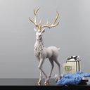 35cm High End Deer Statue Reindeer Figurines Resin ELK Sculpture For Living Room Luxury Home Decoration Nordic Tabletop Statue