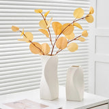 White Plastic Vase Dry Flower Arrangement Vase Hydroponic Bottle Irregular Aesthetic Vases Pots for Living Room Decor Craft