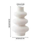White Plastic Vase Dry Flower Arrangement Vase Hydroponic Bottle Irregular Aesthetic Vases Pots for Living Room Decor Craft