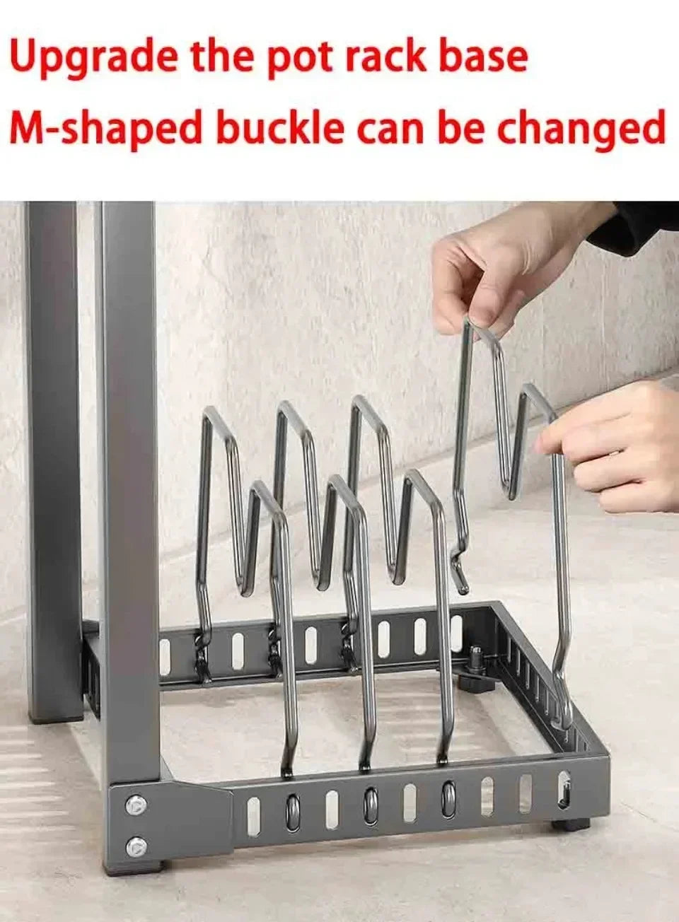 Kitchen Under Sink Pot Holder Multilayer Frying Pan Rice Cooker Seasoning Storage Rack Adjustable Stainless Steel Organizer