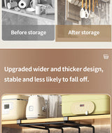 Installation-free under-cabinet rack made of stainless steel for utensils/paper towels Large capacity kitchen storage