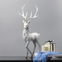 35cm High End Deer Statue Reindeer Figurines Resin ELK Sculpture For Living Room Luxury Home Decoration Nordic Tabletop Statue