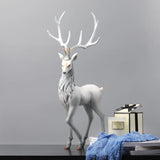 35cm High End Deer Statue Reindeer Figurines Resin ELK Sculpture For Living Room Luxury Home Decoration Nordic Tabletop Statue
