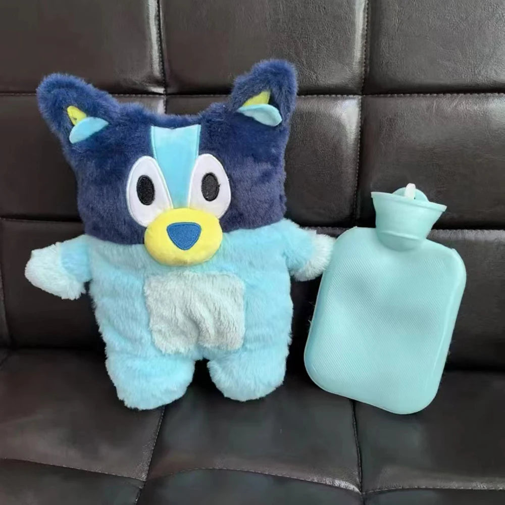 Anime Kawaii Bluey Bingo Heeler Plush Hand Warm Bottle Hot Water Bottles Winter Portable Warm Hand Bag Toys Christmas Gift