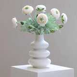 White Plastic Vase Dry Flower Arrangement Vase Hydroponic Bottle Irregular Aesthetic Vases Pots for Living Room Decor Craft