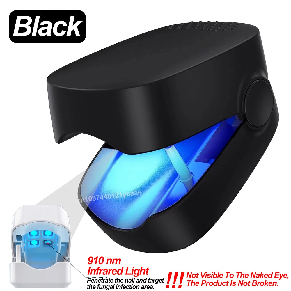 Nail Fungus Treatment LED Laser Device for Cleaning Onychomycosis USB Charge 905nm Infrared Light 470nm Blue Light Nail Salon