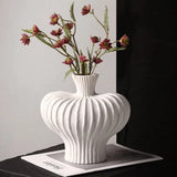 1pc Water Cultivation Imitation Ceramic Plastic Vase Home Living Room Plastic Chic Vase, Modern Minimalist Desktop Decor