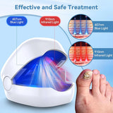 Nail Fungus Treatment LED Laser Device for Cleaning Onychomycosis USB Charge 905nm Infrared Light 470nm Blue Light Nail Salon
