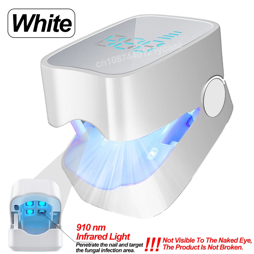Nail Fungus Treatment LED Laser Device for Cleaning Onychomycosis USB Charge 905nm Infrared Light 470nm Blue Light Nail Salon
