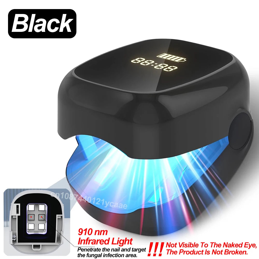 Nail Fungus Treatment LED Laser Device for Cleaning Onychomycosis USB Charge 905nm Infrared Light 470nm Blue Light Nail Salon