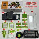 16 in 1 Multifunctional Vegetable Chopper Handle Food Cutter Onion Tomato Carrot Grater Kitchen Tools Vegetable Slicer Dicer Cut