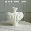 1pc Water Cultivation Imitation Ceramic Plastic Vase Home Living Room Plastic Chic Vase, Modern Minimalist Desktop Decor