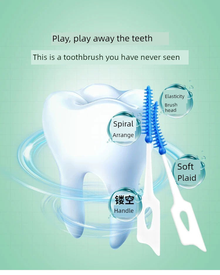 Silicone Toothpick Interdental Brush Stick Tooth Tip Fine Brush Gap Brush Pick Teeth Seam Handy Gadget Cleaning Correction Teeth Orthodontic Toothbrush