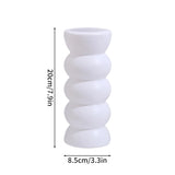 White Plastic Vase Dry Flower Arrangement Vase Hydroponic Bottle Irregular Aesthetic Vases Pots for Living Room Decor Craft