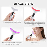 EMS Face Neck Beauty Device 7 Colors LED Photon Therapy Skin Tighten Reduce Double Chin Anti Wrinkle Facial Lifting Massager