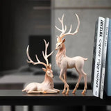 35cm High End Deer Statue Reindeer Figurines Resin ELK Sculpture For Living Room Luxury Home Decoration Nordic Tabletop Statue