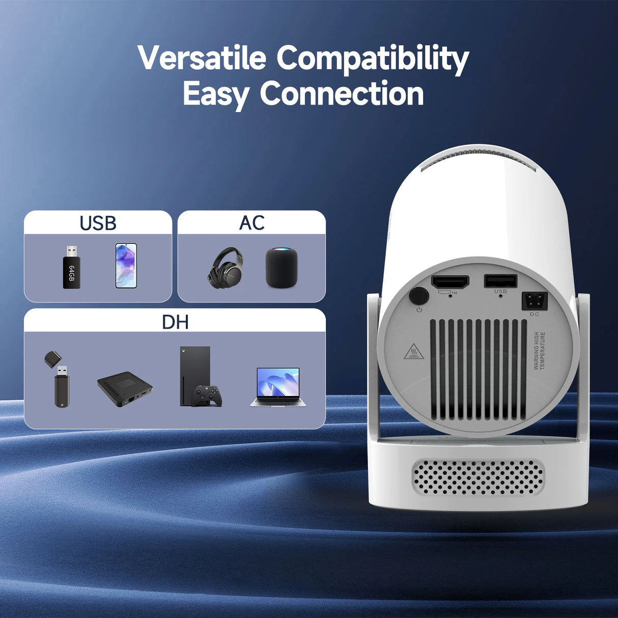 Magcubic 8K Wifi6 Projector 290ANSI Android 14 Dual WIFI Allwinner H726 BT5.0 1280*720P Home Cinema Outdoor portable HY300 Pro +