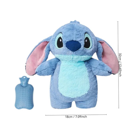 Stitch Angel doll plush Hot water Bottle hand Warmer Cute plush water bottle hand warmer