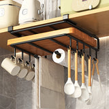 Installation-free under-cabinet rack made of stainless steel for utensils/paper towels Large capacity kitchen storage